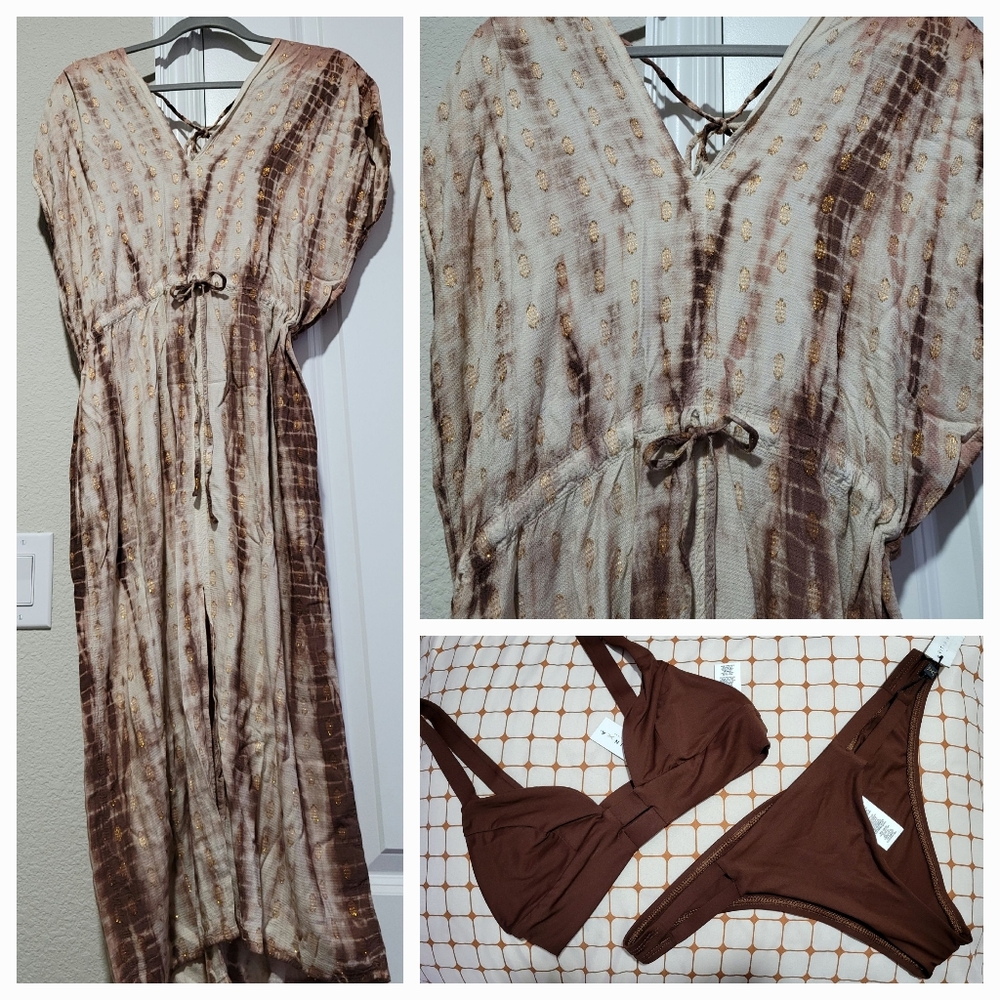 Vitamin A Bikini w/LoveStitch Cover-up Midi